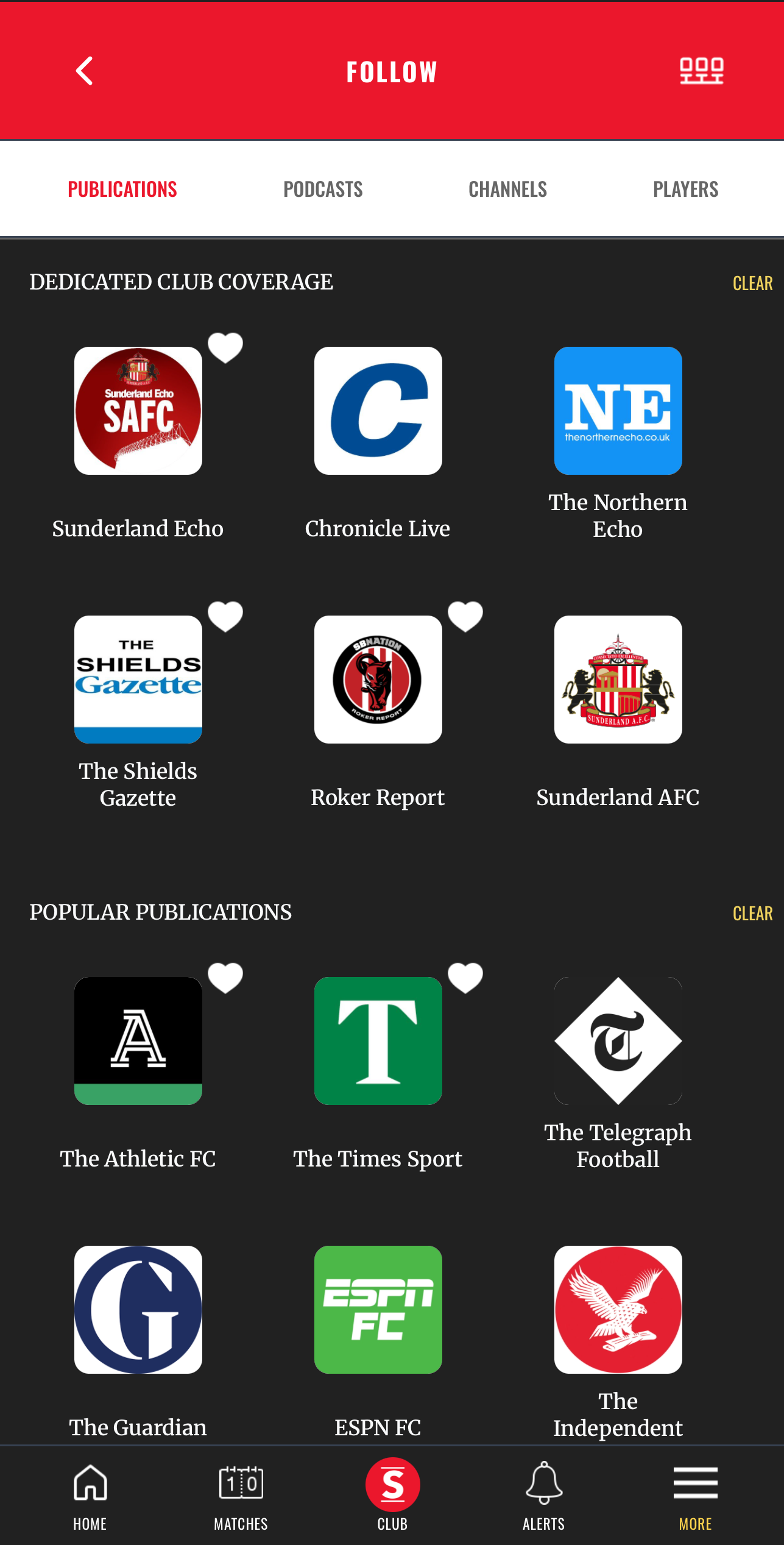 SideLine home feed with features and transfer watch headlines